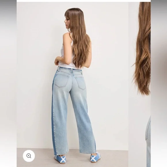 Good American Brand New Barrel Relaxed High Waisted Jeans - Picture 16 of 16